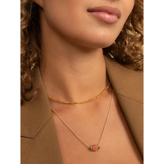 Kralen Ketting 2mm Red Aventurine 42cm +2cm