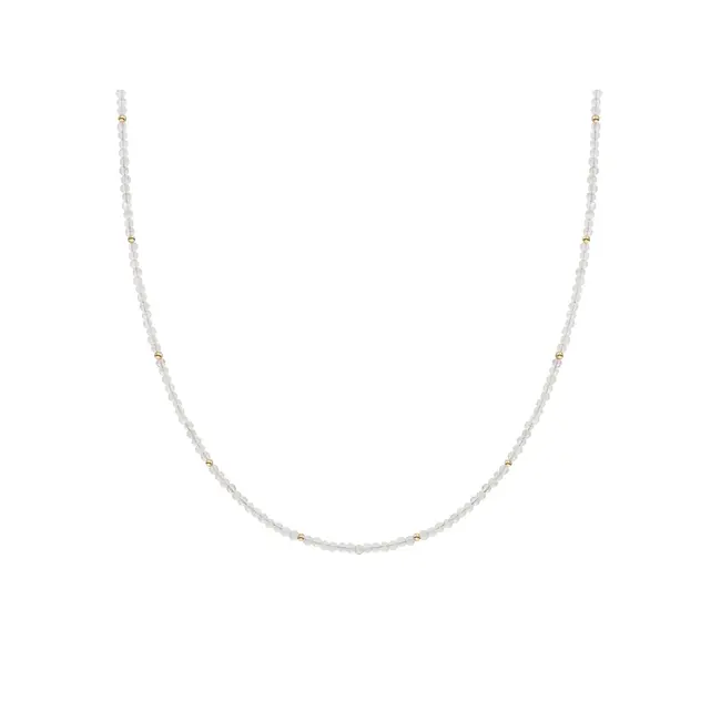Kralen Ketting 2mm Moonstone 42cm +2cm