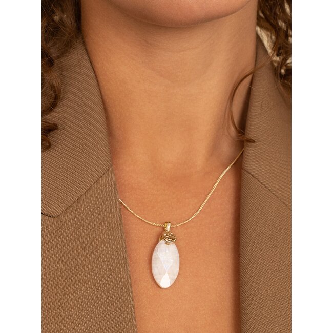 Pendant Edelsteen Leaf Moonstone