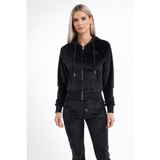 Broek Romi - Black velvet