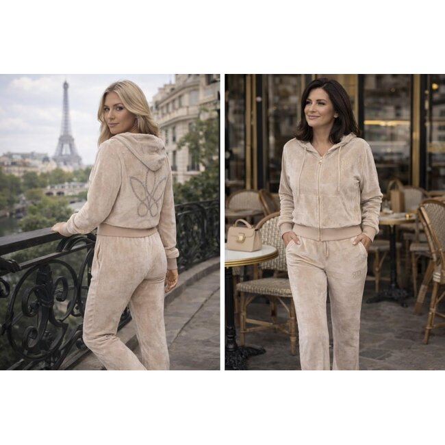 Pants Romi - Beige velvet