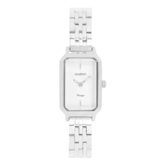 Oozoo Zilverkleurig horloge met metalen armband