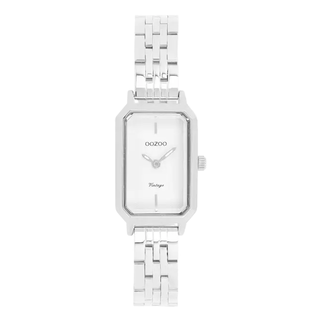 Zilverkleurig horloge met metalen armband