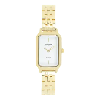 Oozoo Goudkleurig horloge met metalen armband