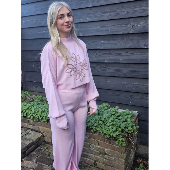 Zoë Pants - Pink knitwear