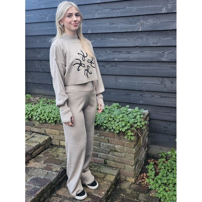 Zoë Broek - Beige knitwear
