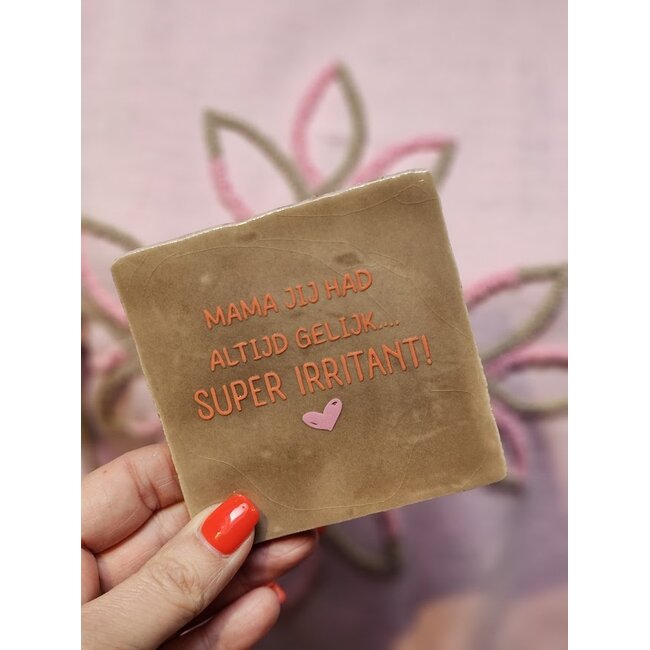 Tegeltje - Mama jij had altijd gelijk…super irritant