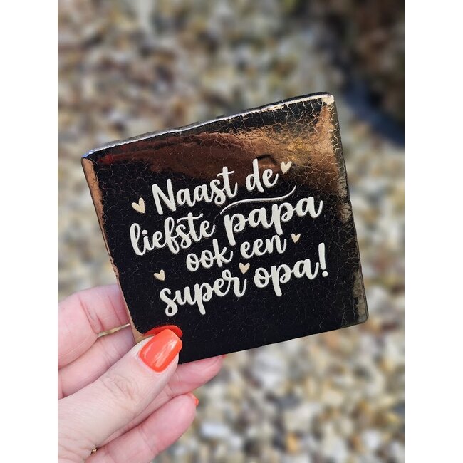Tegeltje - Naast de liefste papa ook een super opa