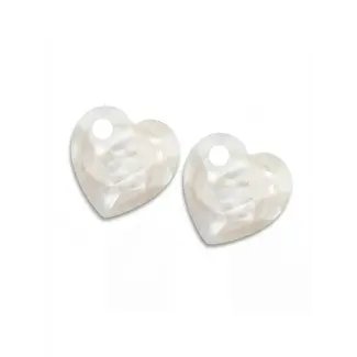 Sparkling Jewels Oorbel Edelstenen Heart Mother of Pearl