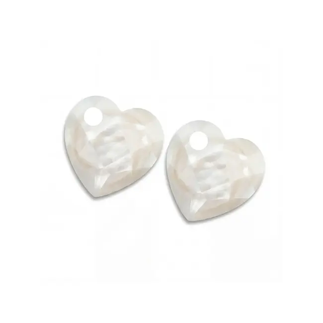 Oorbel Edelstenen Heart Mother of Pearl