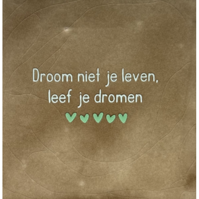 Tegeltje - Droom niet je leven, leef je dromen