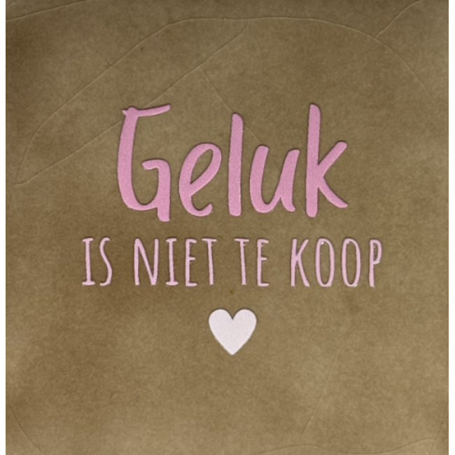 Tegeltje - Geluk is niet te koop