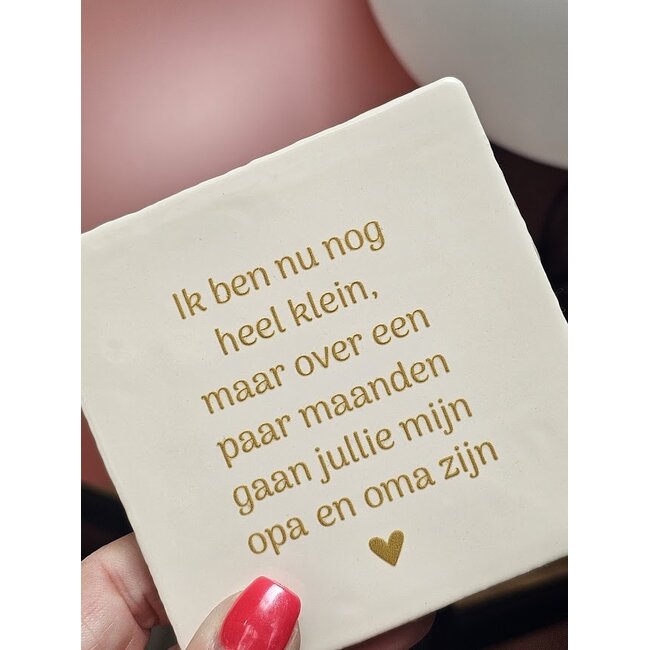 Tegeltje - Ik ben nu nog heel klein…