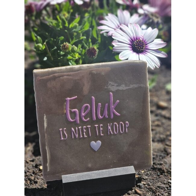 Tegeltje - Geluk is niet te koop