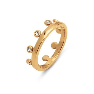 Melano Jewelry Friends Ring Zita Crystal - Goudkleurig