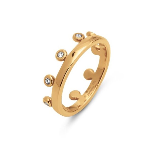 Melano Jewelry Friends Ring Zita Crystal - Goudkleurig