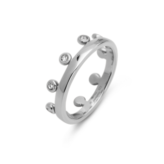 Melano Jewelry Friends Ring Zita Crystal - Zilverkleurig