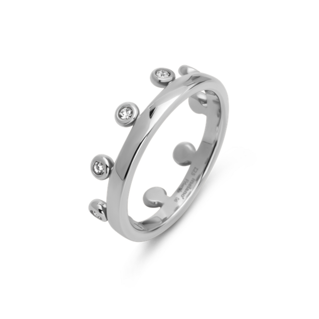 Melano Jewelry Friends Ring Zita Crystal - Zilverkleurig