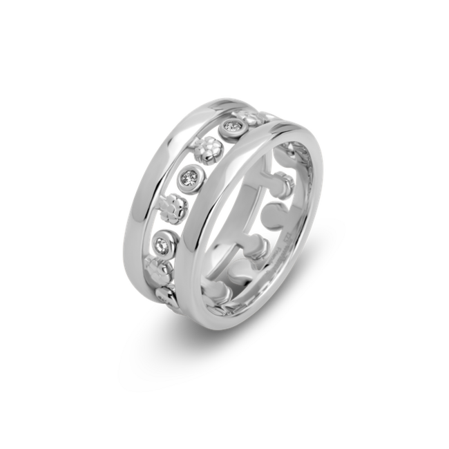 Friends Ring Zita Crystal - Zilverkleurig