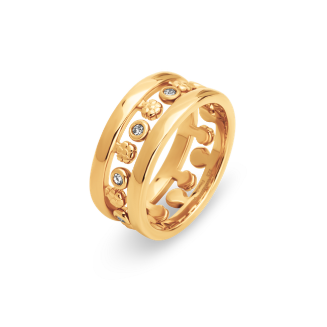 Friends Ring Zita Crystal - Goudkleurig
