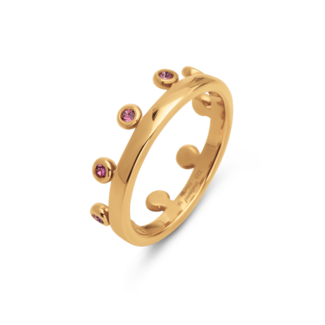 Melano Jewelry Friends Ring Zita Dark Rose - Goudkleurig