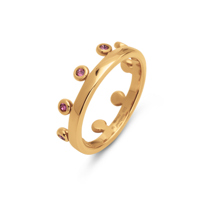 Friends Ring Zita Dark Rose - Goudkleurig