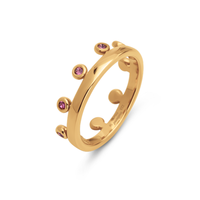 Melano Jewelry Friends Ring Zita Dark Rose - Goudkleurig