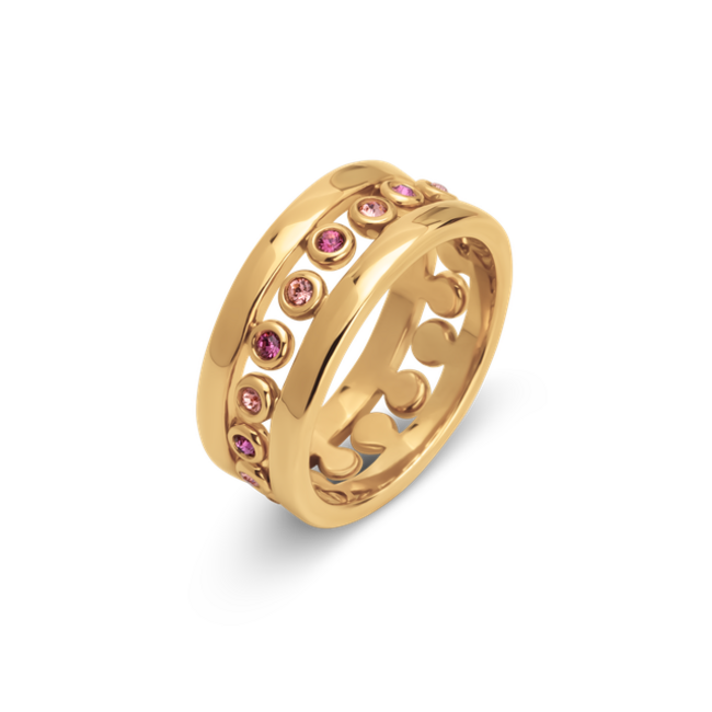 Friends Ring Zita Dark Rose - Goudkleurig