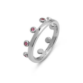 Melano Jewelry Friends Ring Zita Dark Rose - Zilverkleurig
