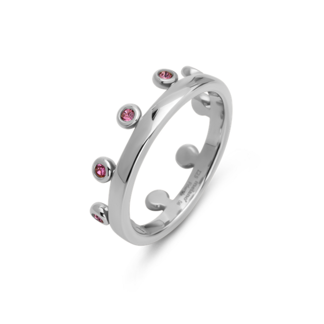 Friends Ring Zita Dark Rose - Zilverkleurig