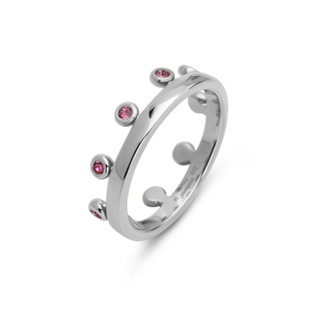 Melano Jewelry Friends Ring Zita Dark Rose - Zilverkleurig