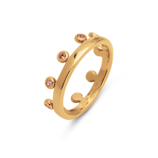 Melano Jewelry Friends Ring Zita Rose Peach - Goudkleurig