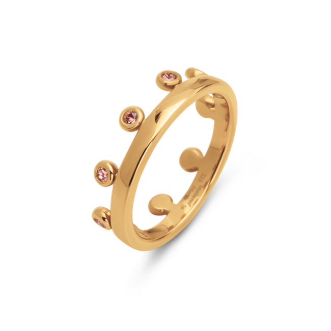 Melano Jewelry Friends Ring Zita Rose Peach - Goudkleurig