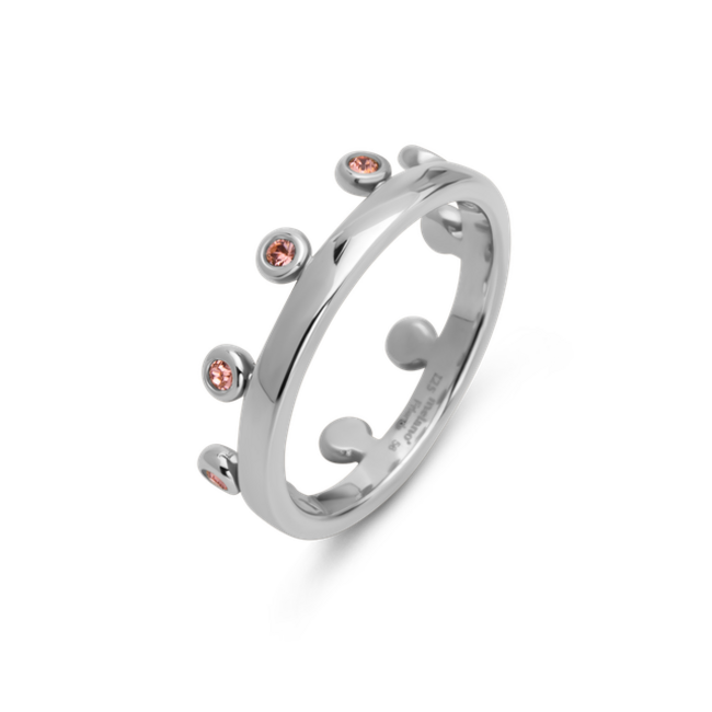 Melano Jewelry Friends Ring Zita Rose Peach - Zilverkleurig