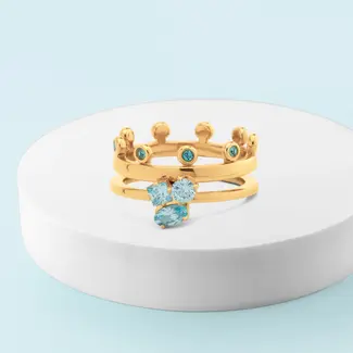 Melano Jewelry Friends & Twisted Glitter Garden Ringen Set