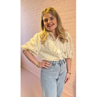 Kleding Diversen Broderie blouse - Creme