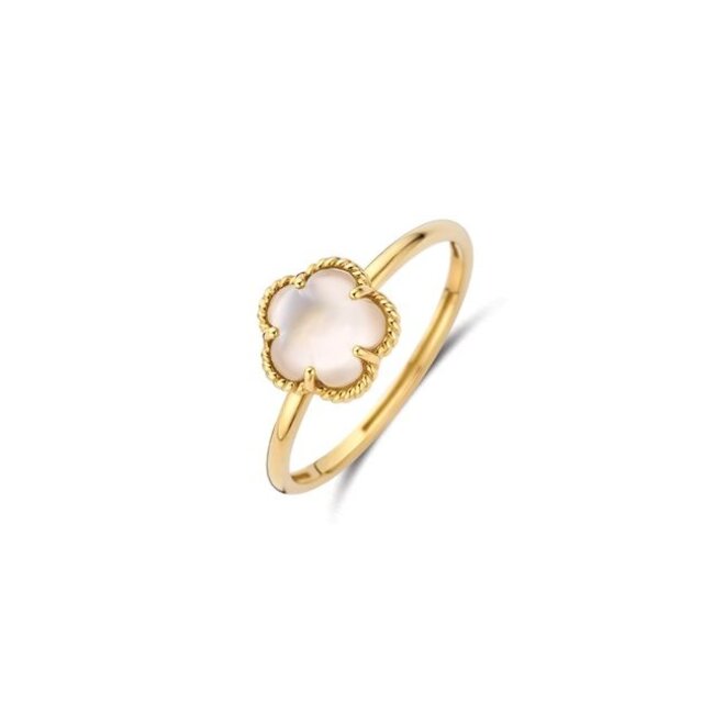 Ring 1280YMQ - Geelgoud (14k) met Mother of Pearl
