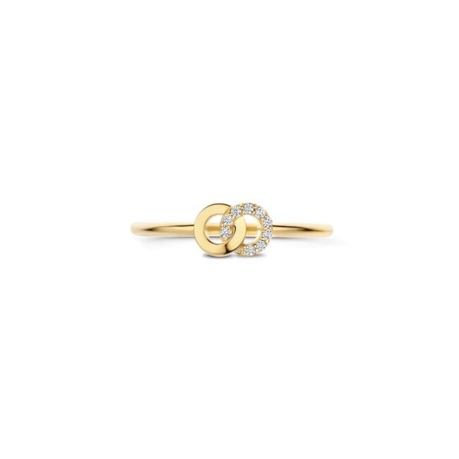 Ring 1282YZI - Geelgoud (14k) met Zirkonia