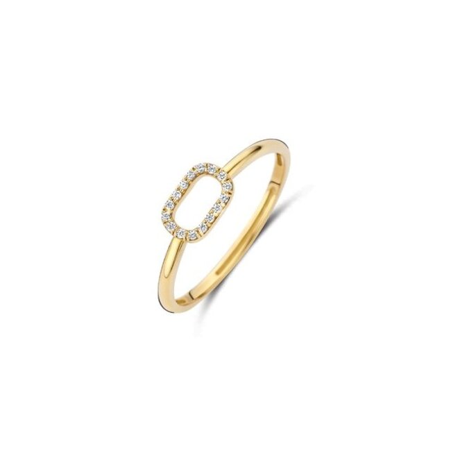 Ring 1289YZI - Geelgoud (14k) met Zirkonia