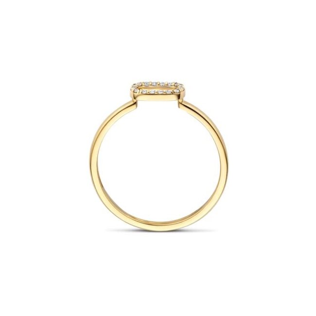 Ring 1289YZI - Geelgoud (14k) met Zirkonia