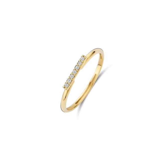 Ring 1290YZI - Geelgoud (14k) met Zirkonia