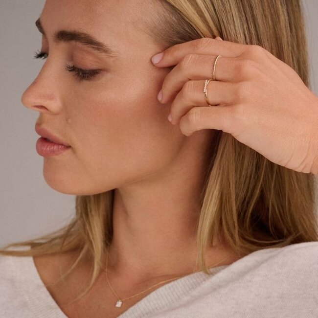 Ring 1290YZI - Geelgoud (14k) met Zirkonia
