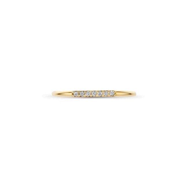 Ring 1290YZI - Geelgoud (14k) met Zirkonia