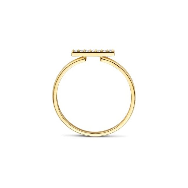 Ring 1290YZI - Geelgoud (14k) met Zirkonia
