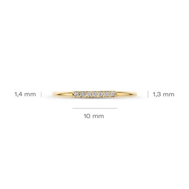 Ring 1290YZI - Geelgoud (14k) met Zirkonia
