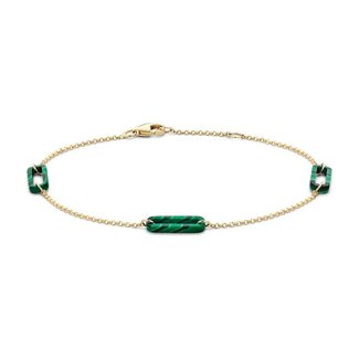 Blush Gold Jewels Armband 2267YMA - Geelgoud (14k) met Malachiet
