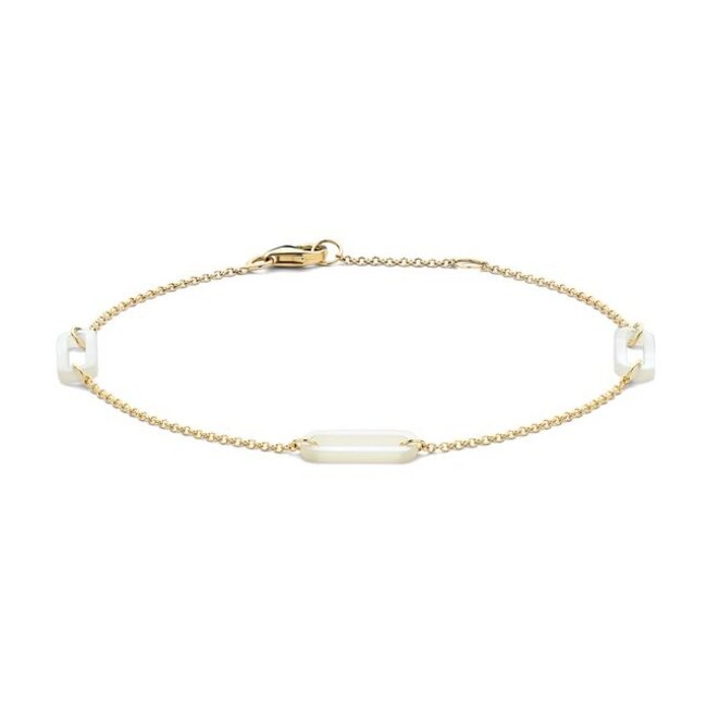 Armband 2267YMP - Geelgoud (14k) met Mother of Pearl