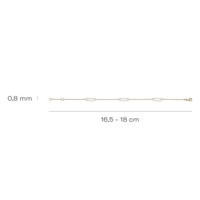 Armband 2267YMP - Geelgoud (14k) met Mother of Pearl