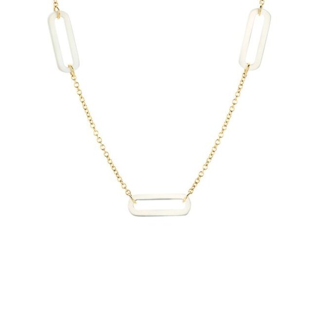 Collier 3204YMP - Geelgoud (14k) met Mother of Pearl