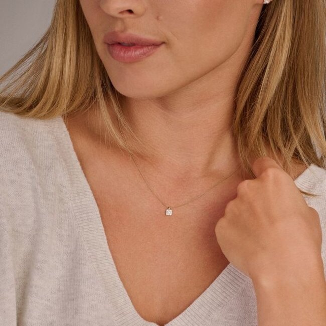 Collier 3205YZI - Geelgoud (14k) met Zirkonia